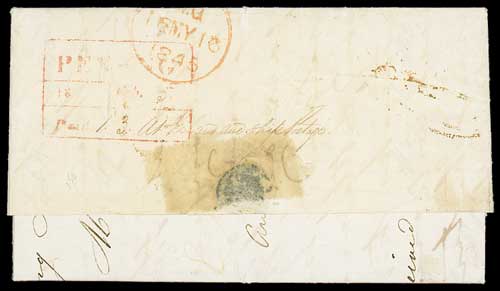 Penang FP 5 pre-1854 cover, Spink lot 354