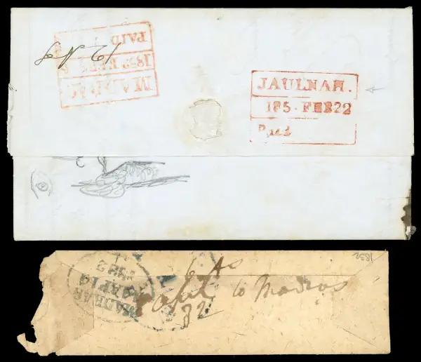 Madras HG 16 pre-1854 cover, StampBay lot 37