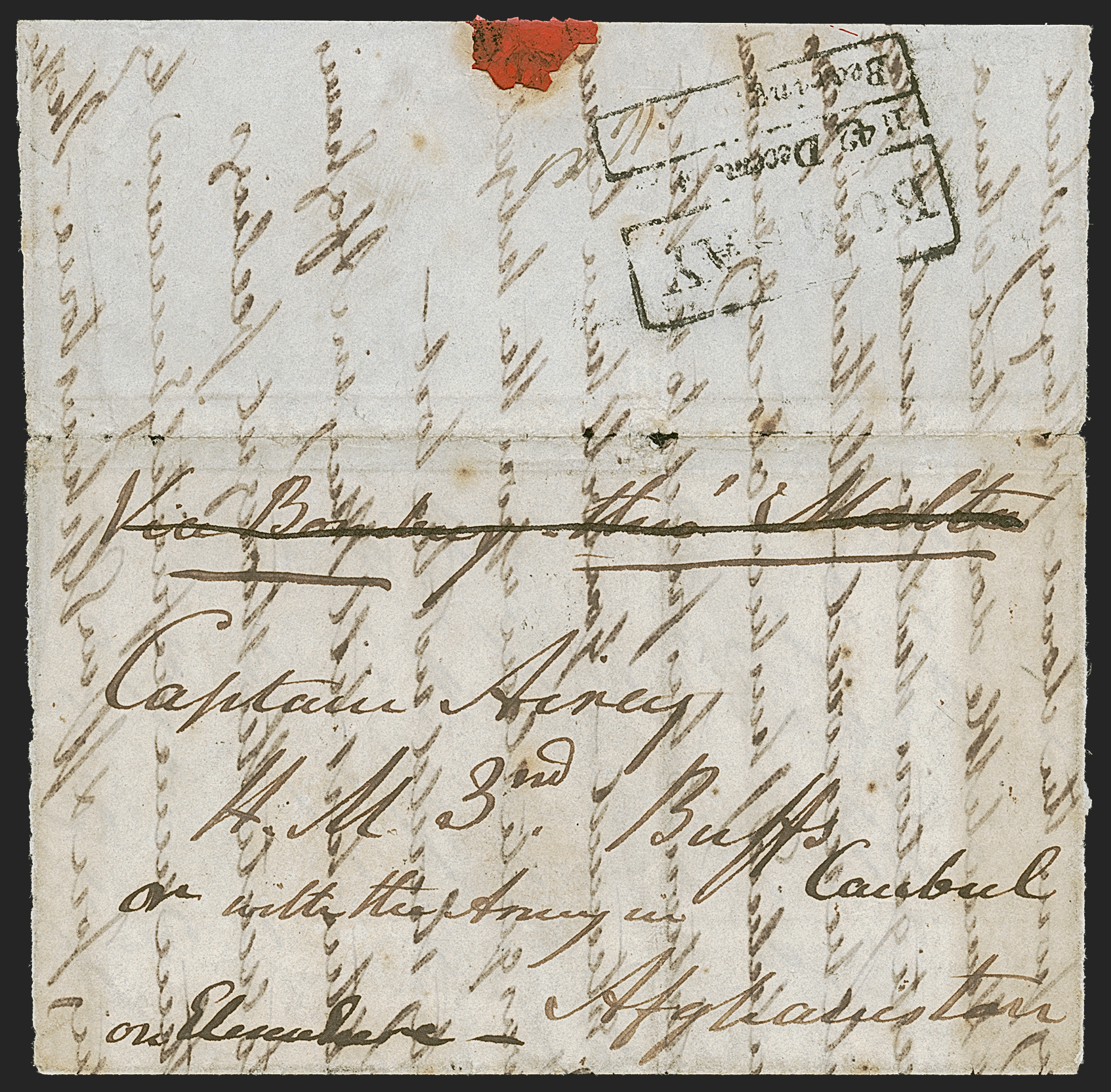 Bombay HG 20 pre-1854 cover, Robert A. Siegel Auction Galleries lot 644