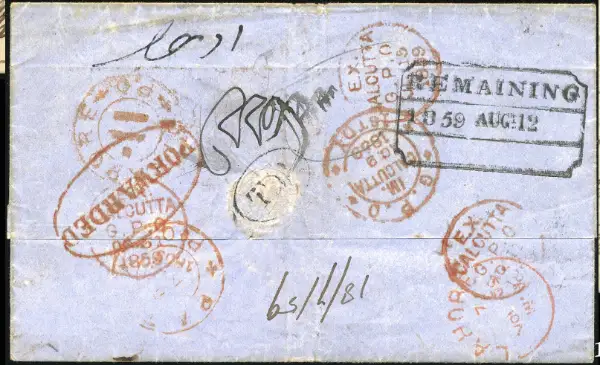 Calcutta HG 36 pre-1854 cover, India Study Circle lot 1013