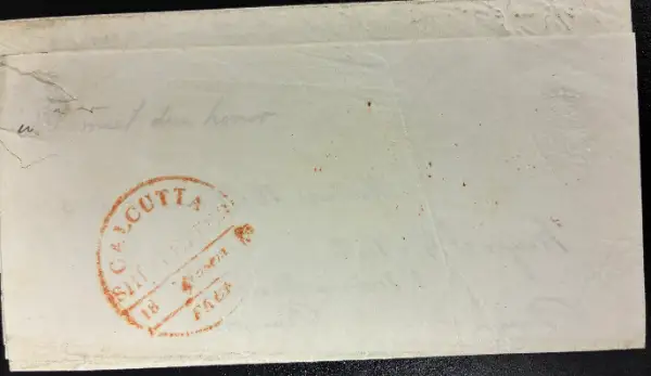 Pre-stamp cover of India — Calcutta SD14, COV-5035, 10 November 1853