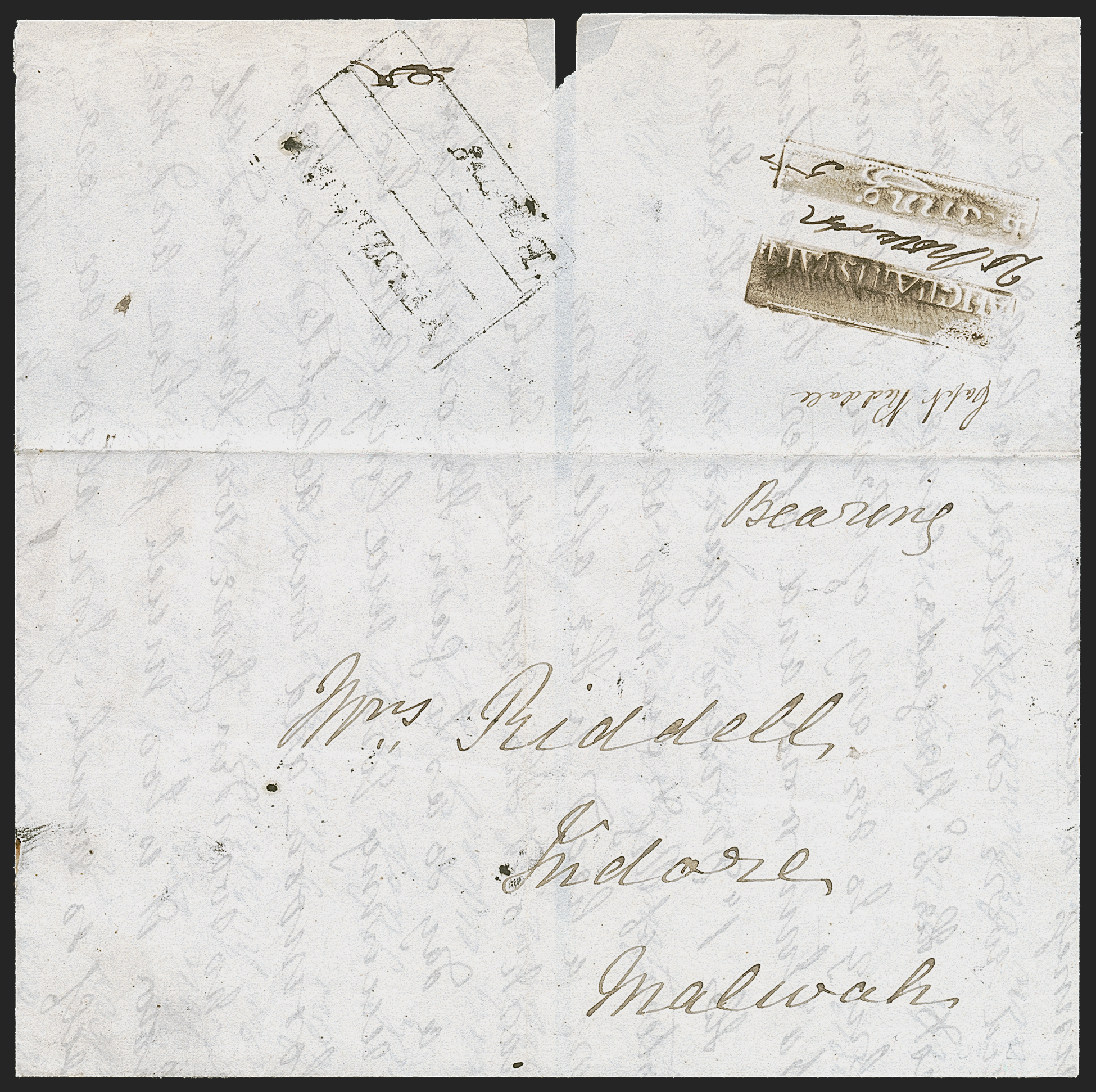 Pre-stamp cover of India — Ferozepore HG 2, COV-5154, 20 November 1842
