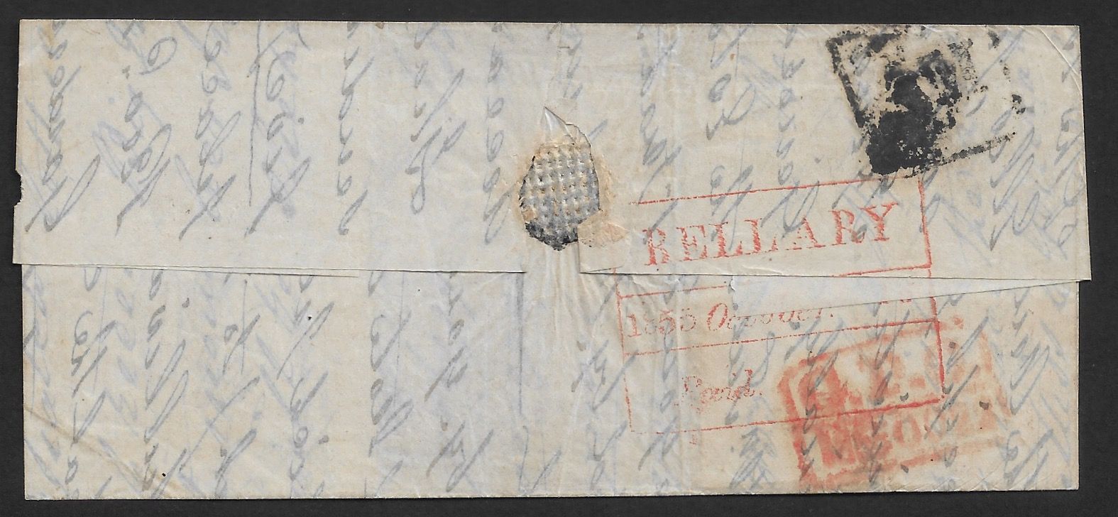 Bellary HG 9 pre-1854 cover, Sephils lot 0053