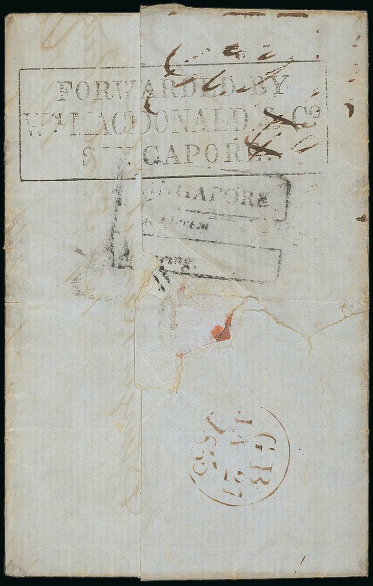 Singapore FP 4 pre-1854 cover, Spink lot 515