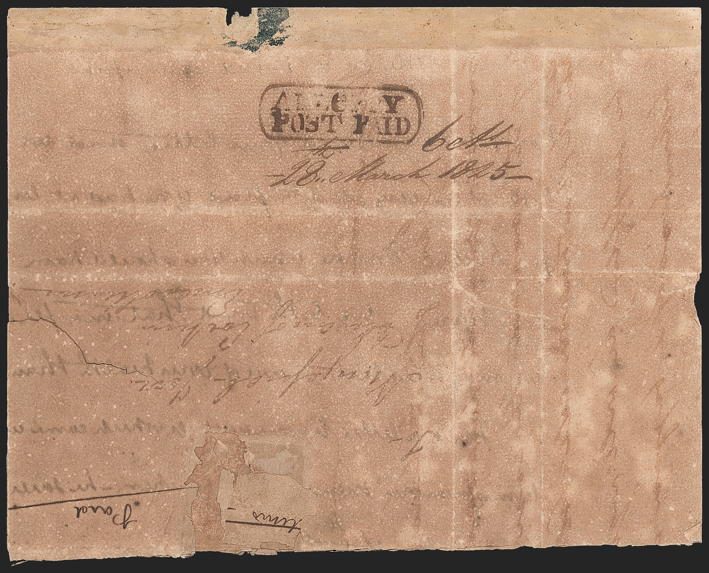 Alleppy HG Add. 1 pre-1854 cover, Robert A. Siegel Auction Galleries lot 10009