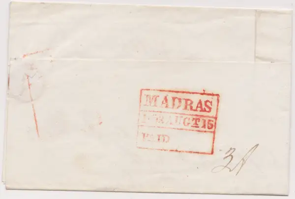 Madras HG 25 pre-1854 cover