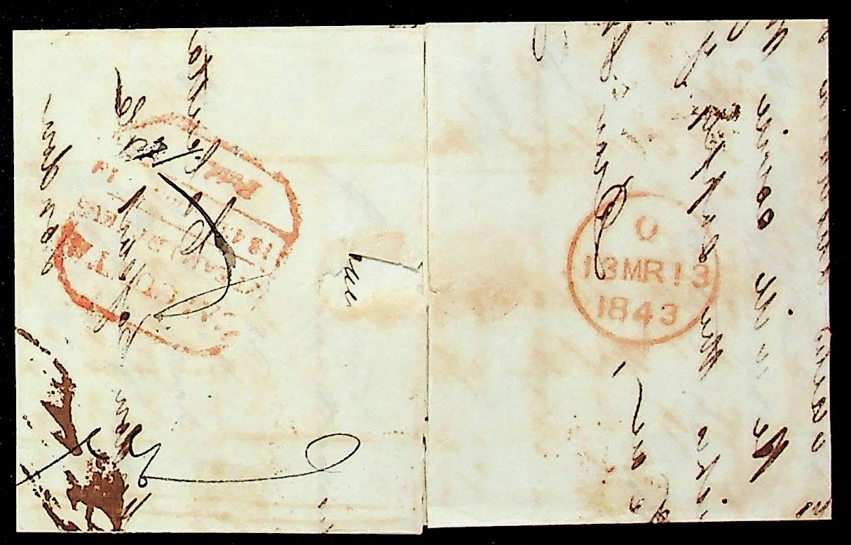 Calcutta SD12 pre-1854 cover, Sephils lot 0102