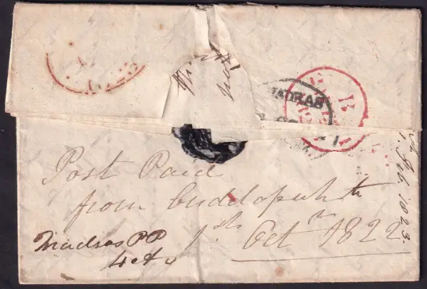 Cuddapah MN 1 pre-1854 cover
