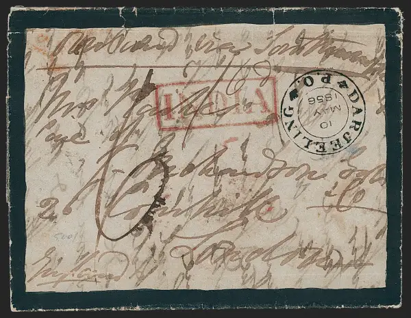Darjeeling pre-1854 cover, Robert A. Siegel Auction Galleries lot 10028