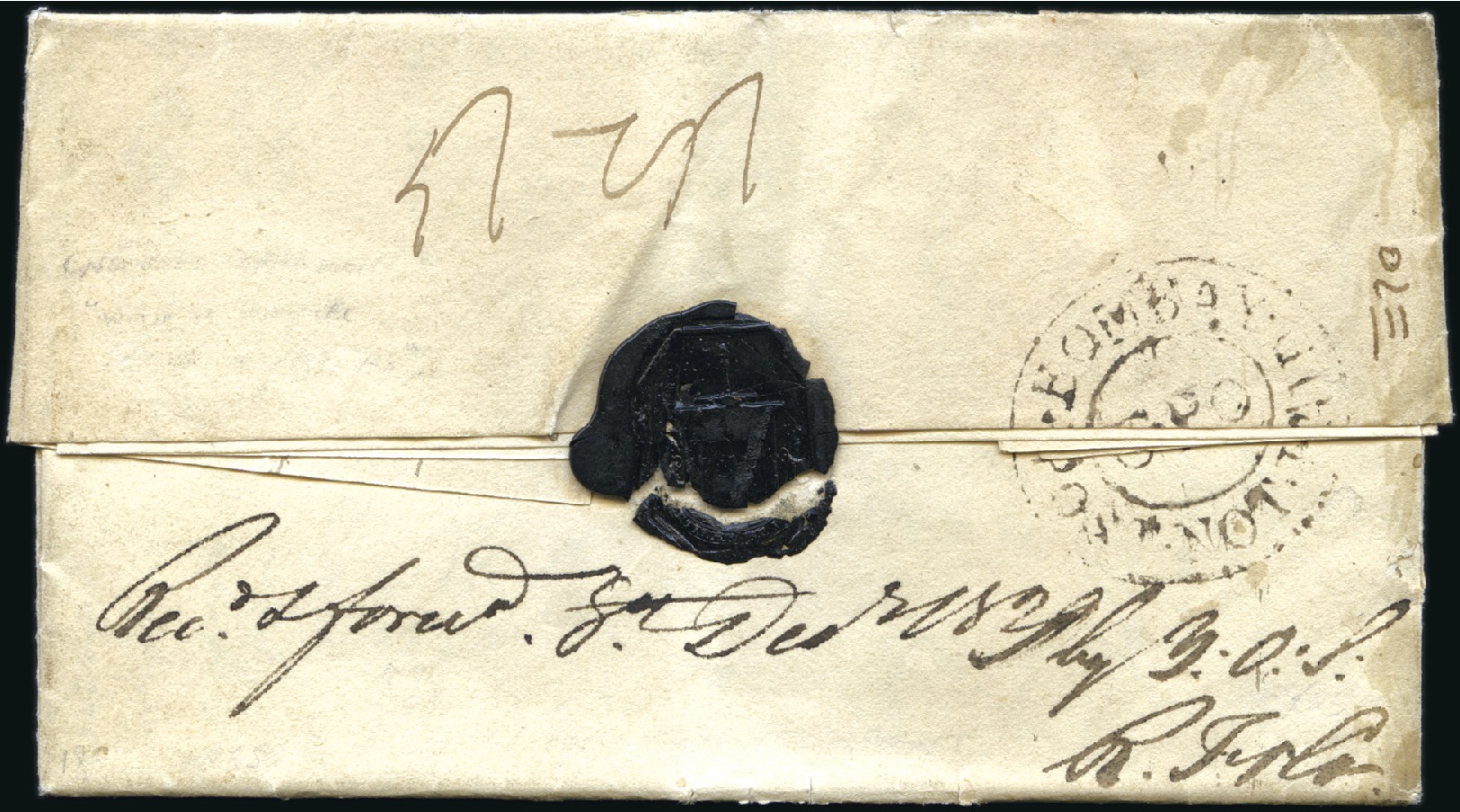 Bombay HG 12 pre-1854 cover, David Feldman lot 50954