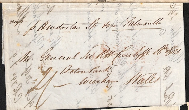 Pre-stamp cover of India — Calcutta SD11, COV-4908, 1843