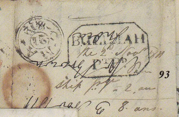 COV-1825 pre stamp cover