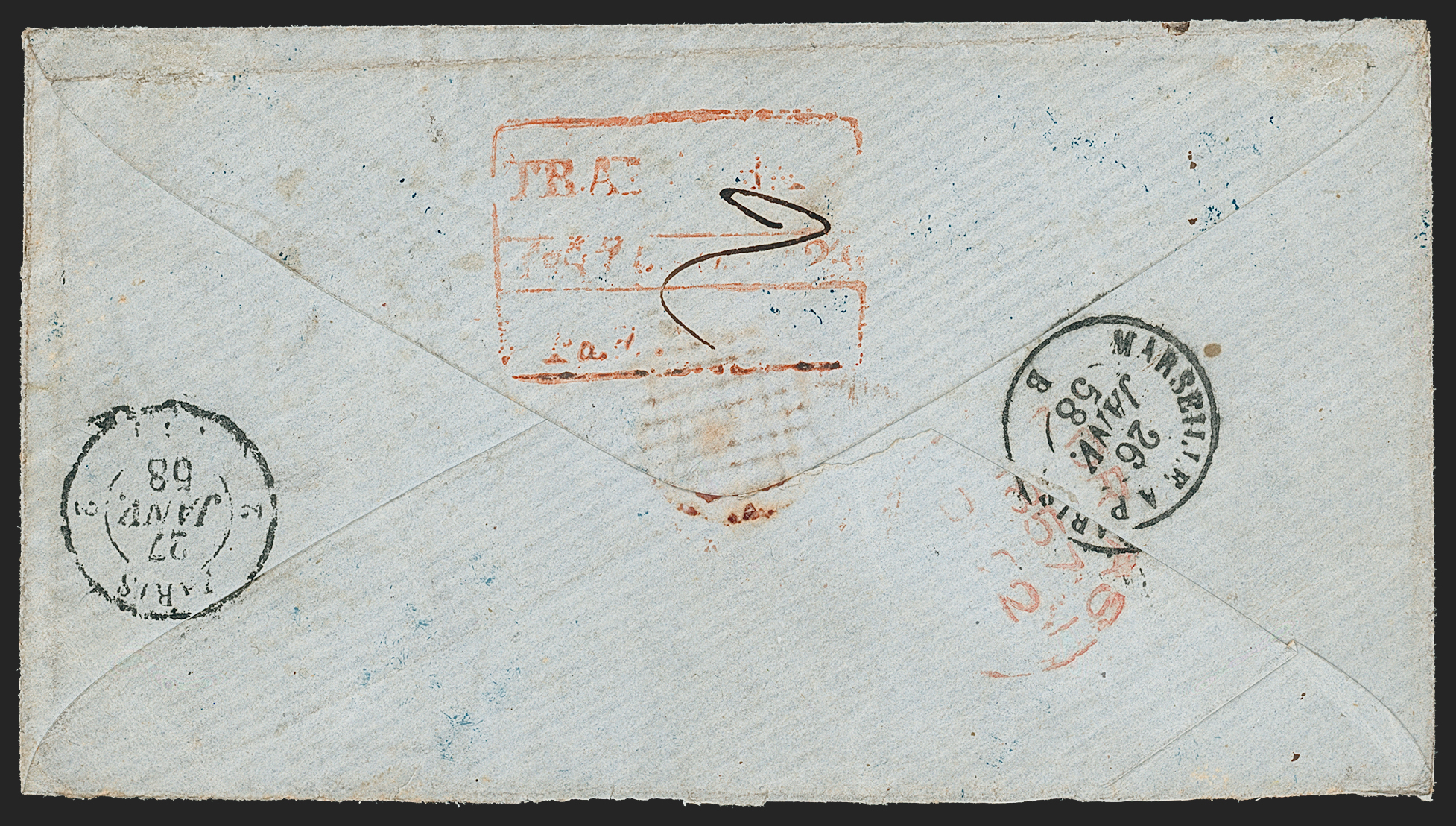 Pre-stamp cover of India — Tranquebar HG 6, COV-5172, 1854