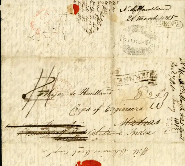 Madras HG 3 pre-1854 cover, Cavendish Philatelic Auctions Ltd lot 211