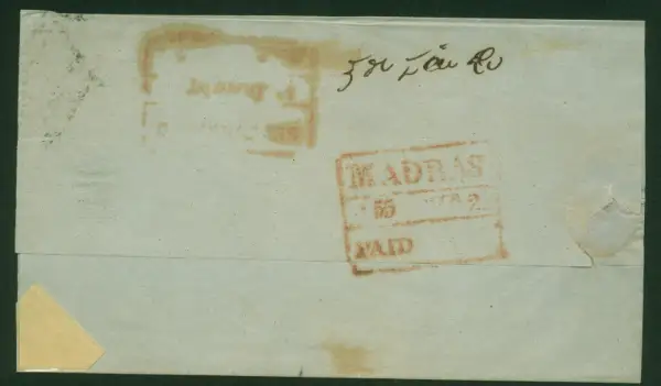 Secunderabad HG 6 pre-1854 cover
