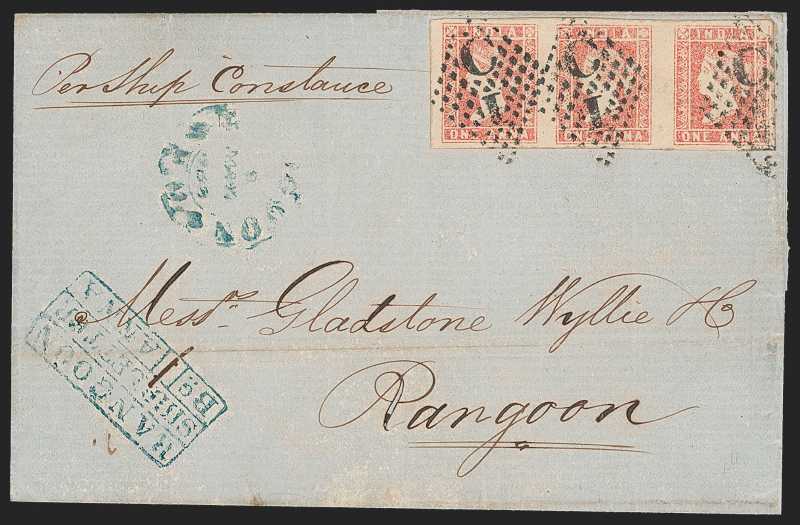 Rangoon FP 1 pre-1854 cover, Robert A. Siegel Auction Galleries lot 10123