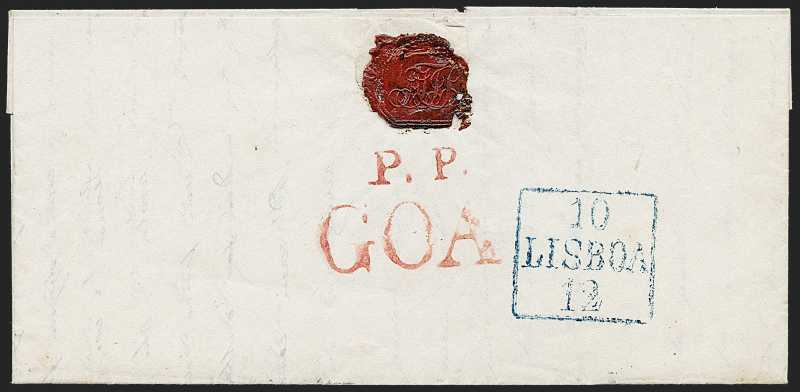Goa FP 4 pre-1854 cover, Robert A. Siegel Auction Galleries lot 283
