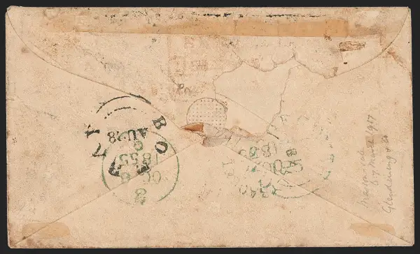 Pre-stamp cover of India — Surat HG 3, COV-4712, 28 August 1855