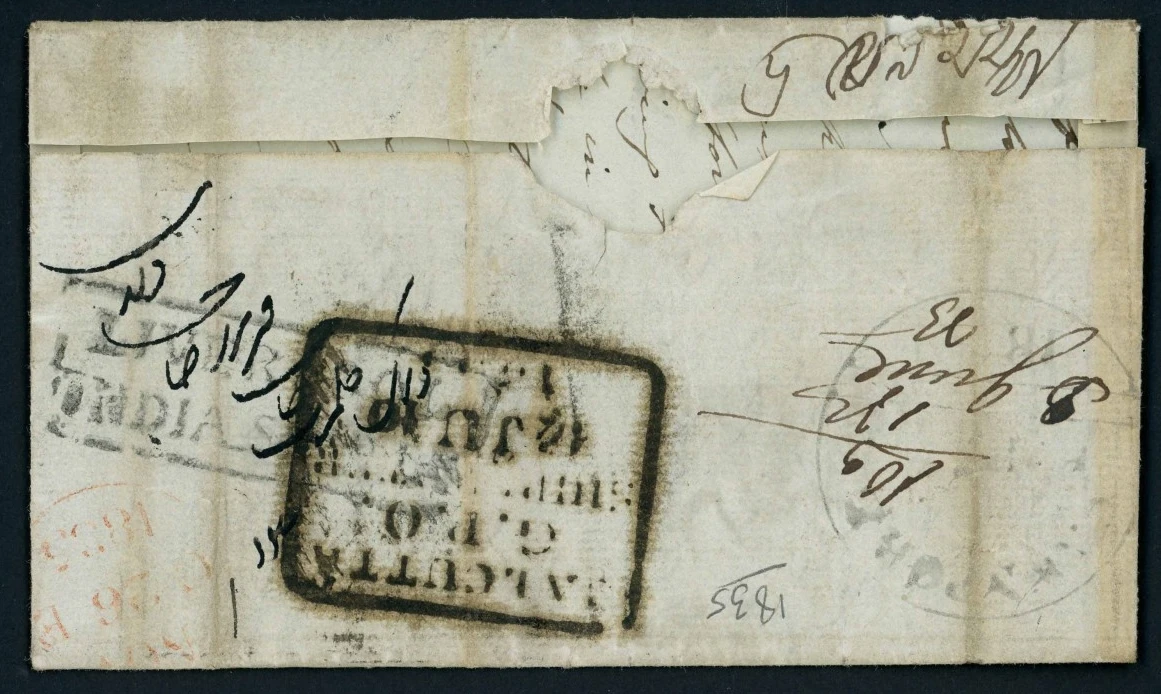 Pre-stamp cover of India — Cawnpore HG 6, COV-4863, 1834