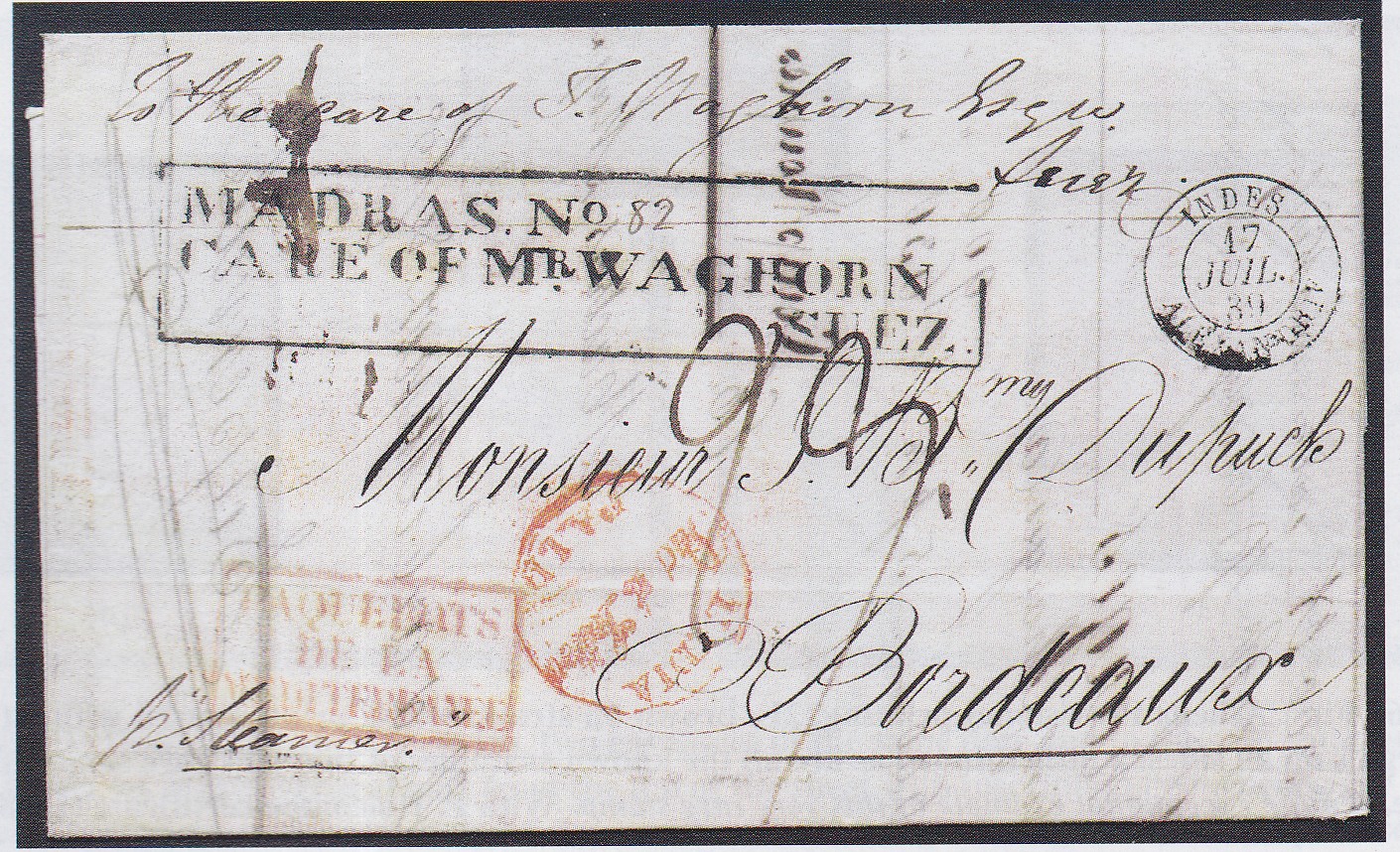 Waghorn pre-1854 cover, Harmers of London lot 149