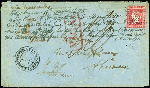 Thayetmyo FP 1 pre-1854 cover, Spink lot 231