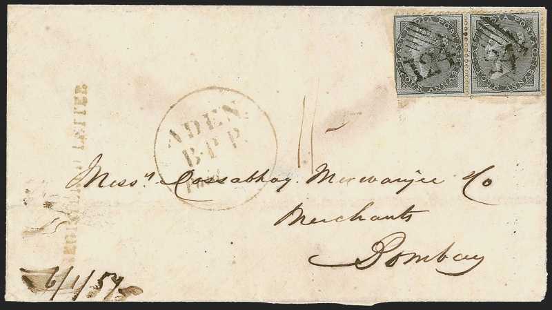 Aden FP 2 pre-1854 cover, Robert A. Siegel Auction Galleries