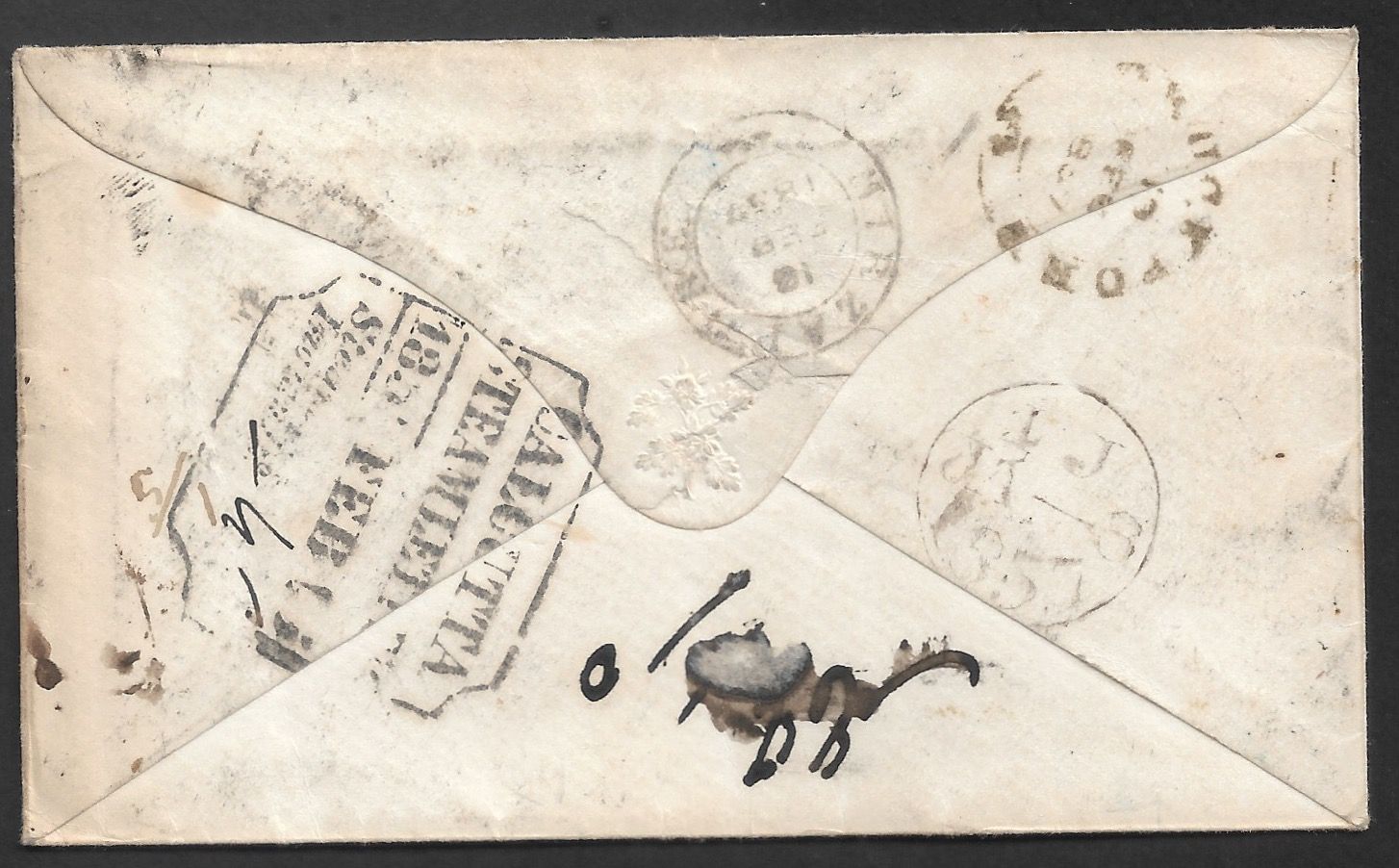 Calcutta SR48 pre-1854 cover
