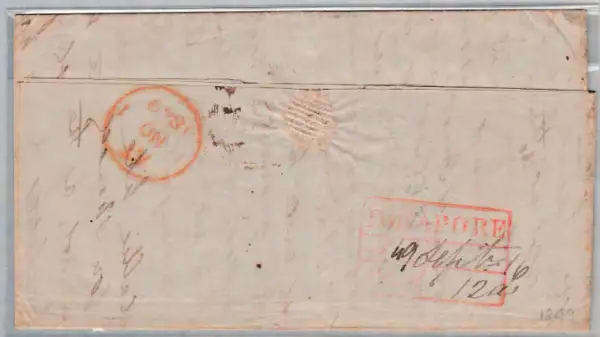 Pre-stamp cover of India — Dinapore HG 9, COV-4585, 16 September 1849