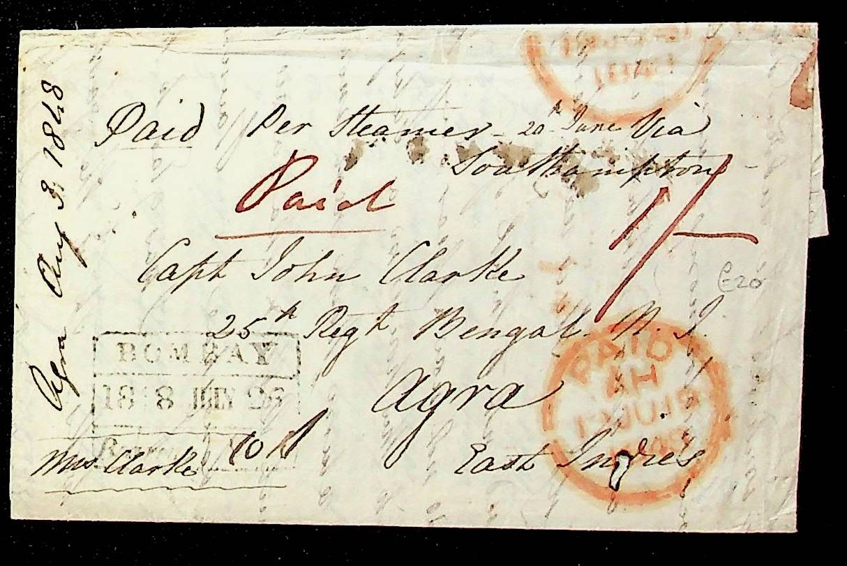Bombay HG 21 pre-1854 cover, Sephils lot 0087