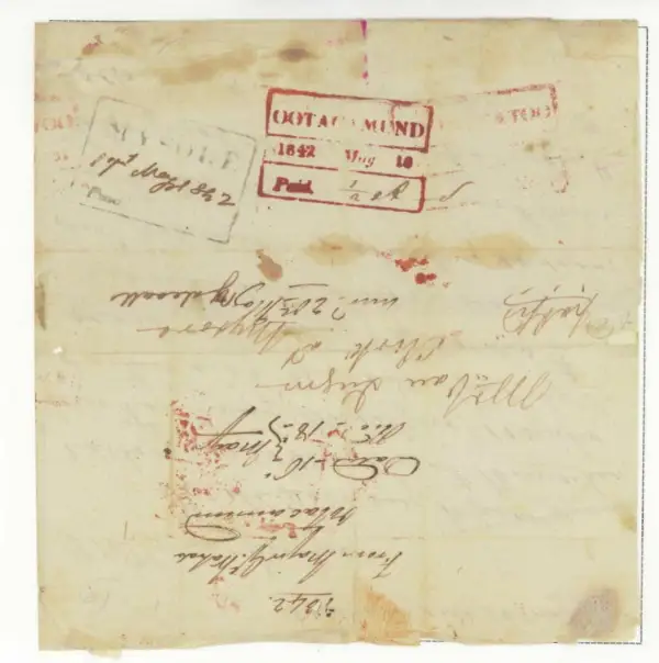 Pre-stamp cover of India — Ootacamund HG 4, COV-4399, 17 May 1842