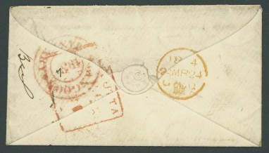 Rangoon FP 3 pre-1854 cover, Spink lot 3066