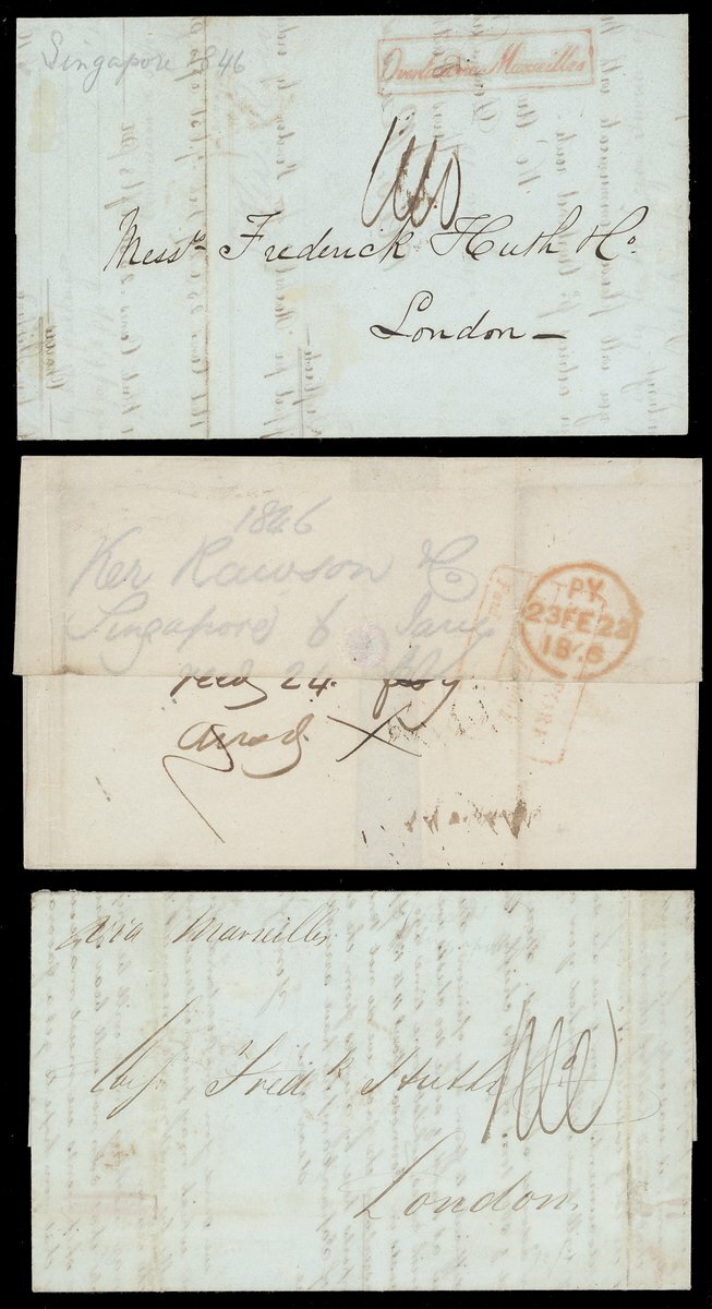 Singapore FP 5 pre-1854 cover, Spink