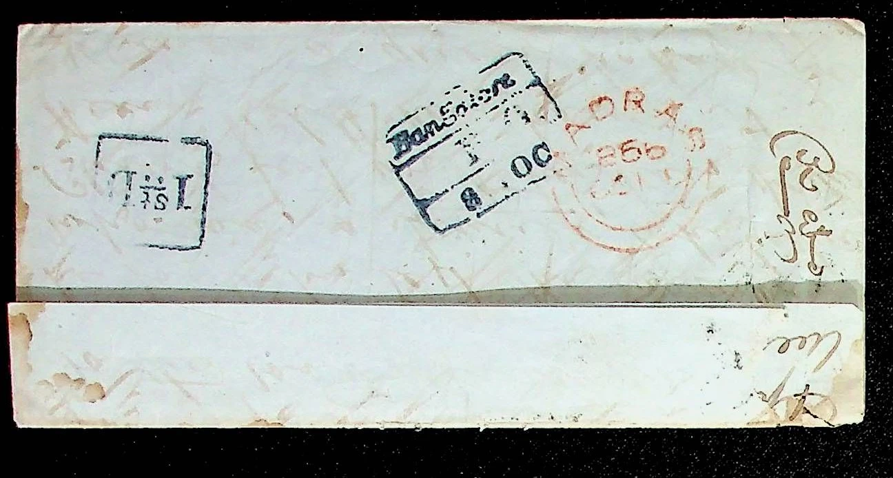 Bangalore HG 17 pre-1854 cover, Sephils lot 0029