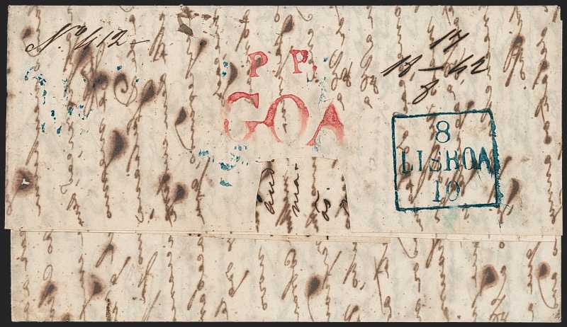 Goa FP 4 pre-1854 cover, Robert A. Siegel Auction Galleries lot 6227