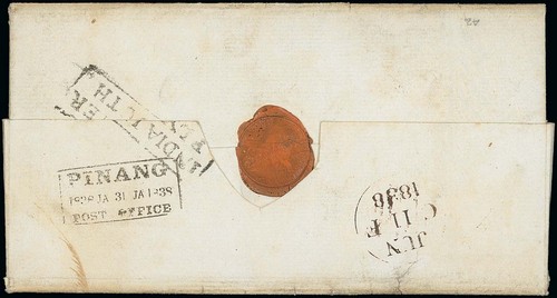 Penang FP 4 pre-1854 cover, Spink lot 772
