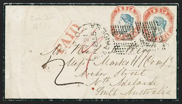 Pre-stamp cover of India — Calcutta SD24, COV-4810, 8 August 1855