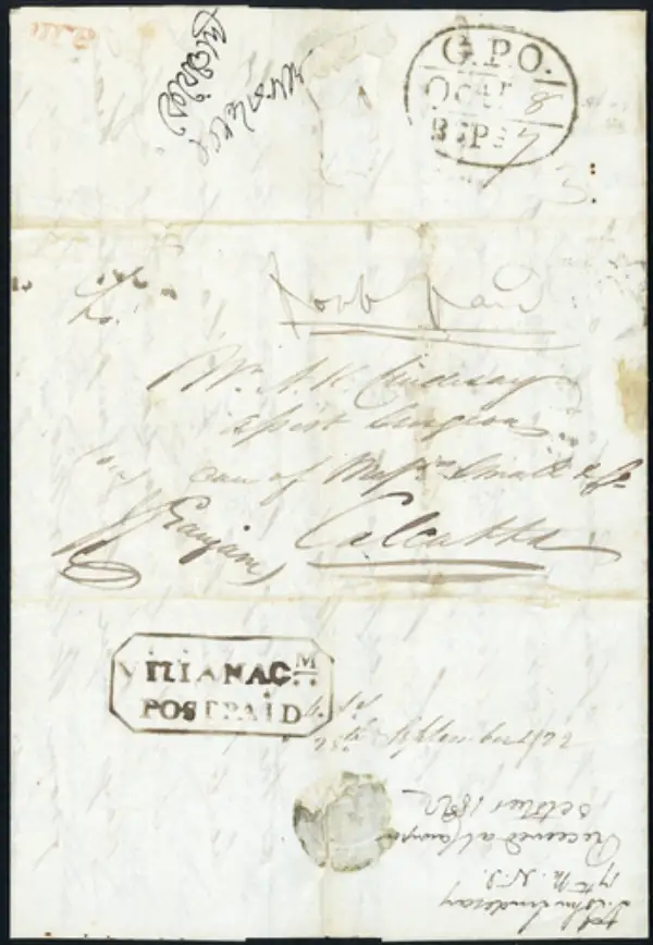 COV-1865 pre stamp cover