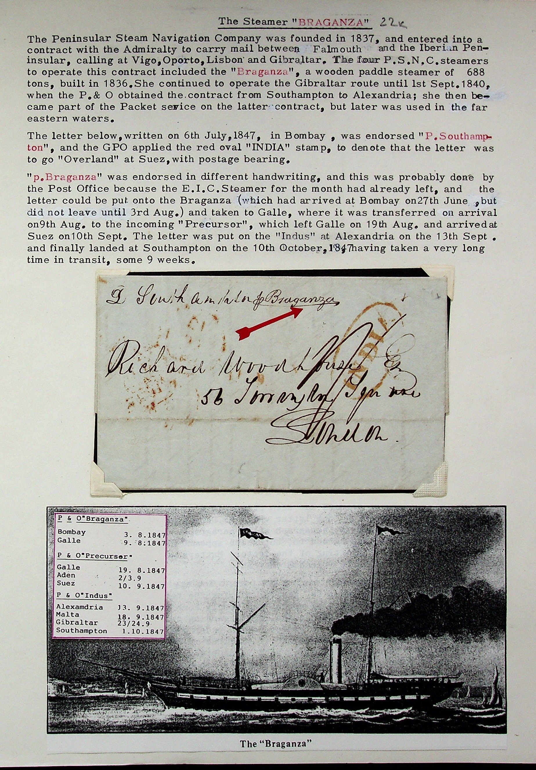 Bombay SD7 pre-1854 cover, Sephils lot 0092