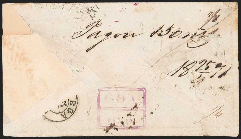 Goa FP 7 pre-1854 cover, Robert A. Siegel Auction Galleries lot 6240
