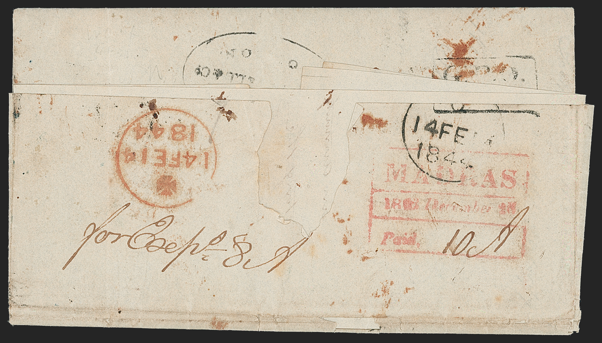 Madras HG 19 pre-1854 cover, Robert A. Siegel Auction Galleries lot 10097