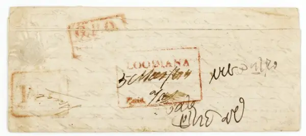 Pre-stamp cover of India — Lodianah HG 3, COV-4505, 5 March 1844