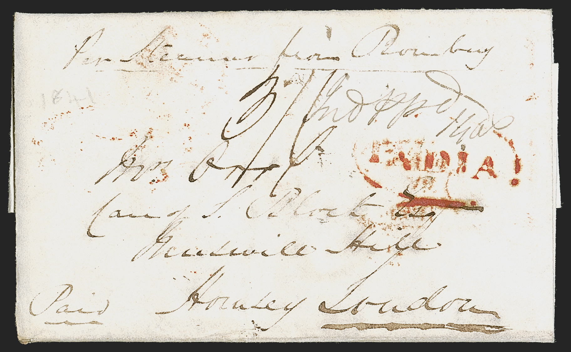 Bombay SD7 pre-1854 cover, Robert A. Siegel Auction Galleries lot 630