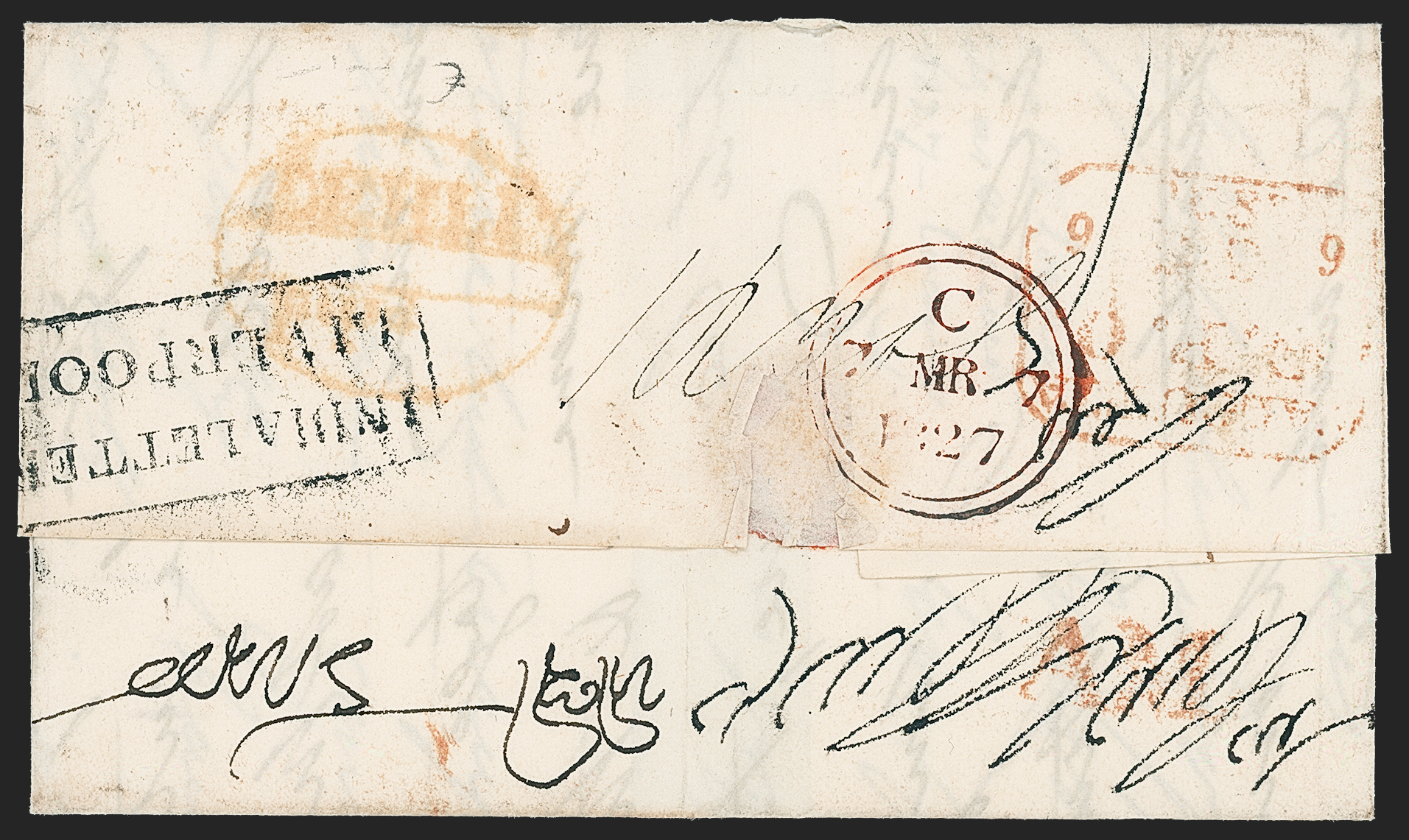 Pre-stamp cover of India — Delhi HG 1, COV-5286, 1826