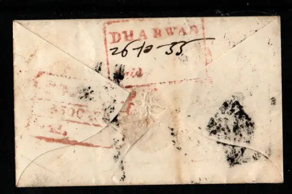 Dharwar HG 3 pre-1854 cover
