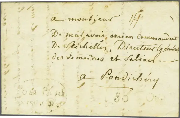 Madras HG 4 pre-1854 cover, Corinphila Auctions lot 500