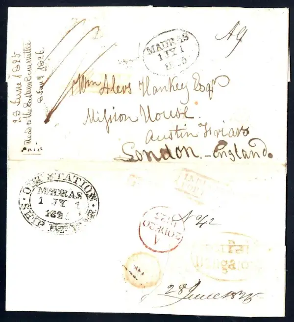 Bangalore HG 2 pre-1854 cover