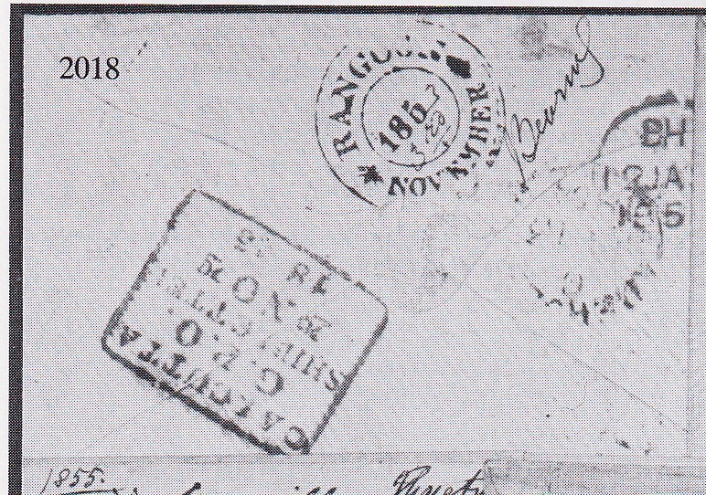 Rangoon FP 3 pre-1854 cover, Robson Lowe lot 2018