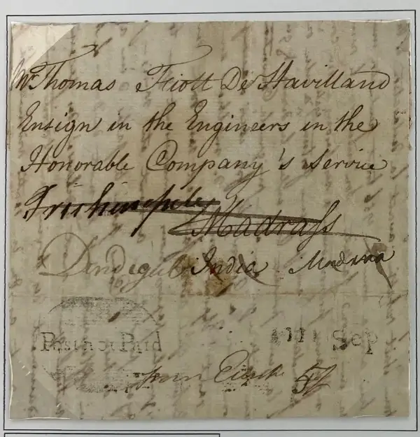 Madras HG 3 pre-1854 cover