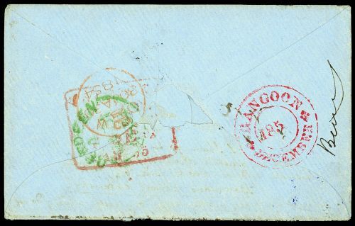 Rangoon FP 3 pre-1854 cover, Spink lot 1