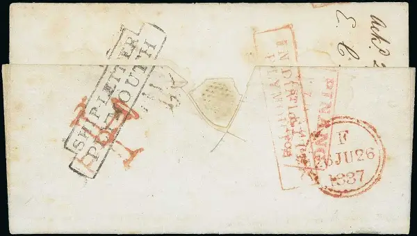 Penang FP 4 pre-1854 cover, Spink lot 15